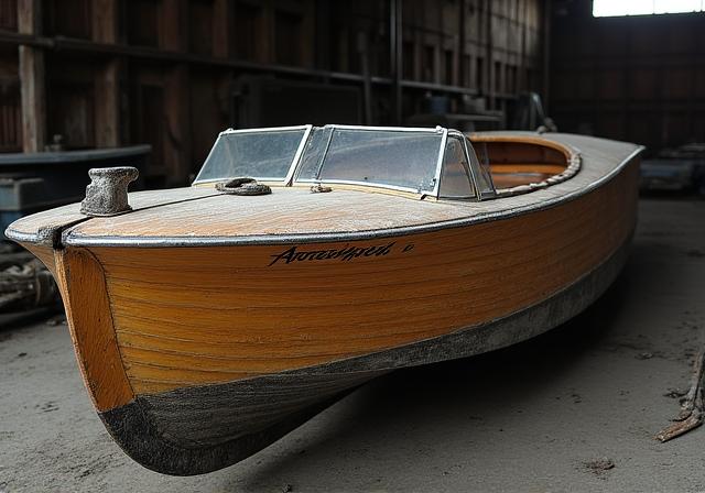 Imbarcazione storica in condizioni di abbandono prima del restauro